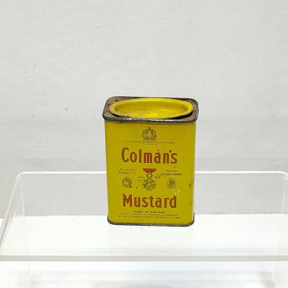 Colman's Bull's Head Mustard Spice Tin 2 Oz Collectible Décor Tin England VTG - Picture 1 of 6